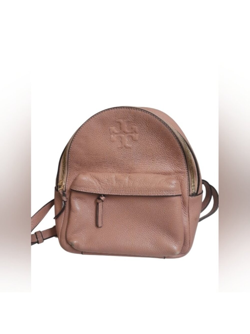 Tory Burch Small Leather Backpack in Blush Pink